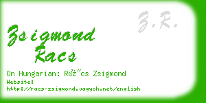 zsigmond racs business card